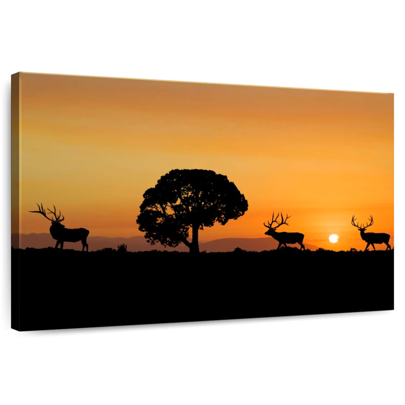 Brampt Elk Sunset, 8" H x 12" W