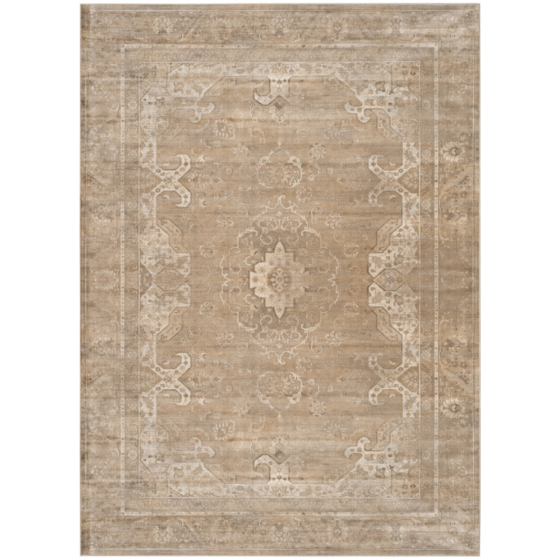 Tapis gris souris oriental Krauss, Rectangle 6 pi 7 po x 9 pi 2 po