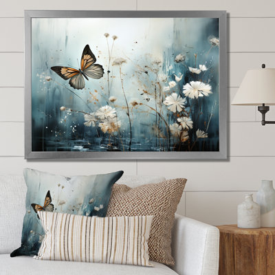 " Butterfly Field Of Flowers "