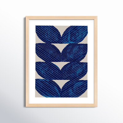 Blue Chevron "Navy Chevron" Painting