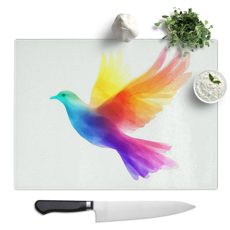Dove Bird Vol.4  Glass Chopping Board