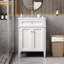 Meuble-lavabo 24 po avec 2 portes et tiroir escamotable, armoire de rangement de salle de bain avec lavabo, portes à fermeture en douceur avec organisateurs-1068920651