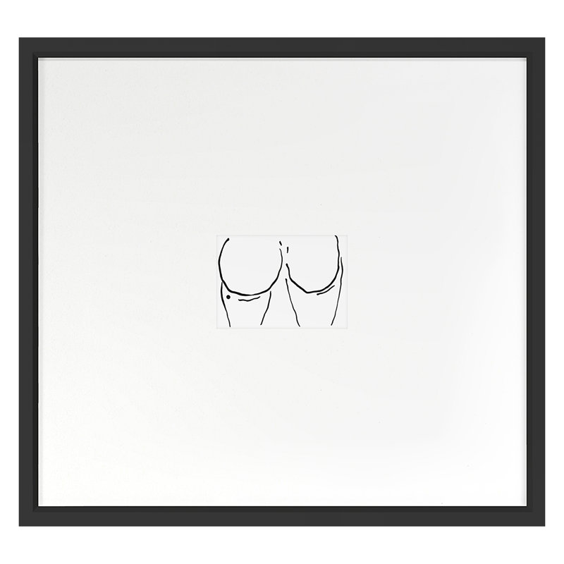 «Booties 5» par Kate Roebuck - Peinture à cadre unique, Noir