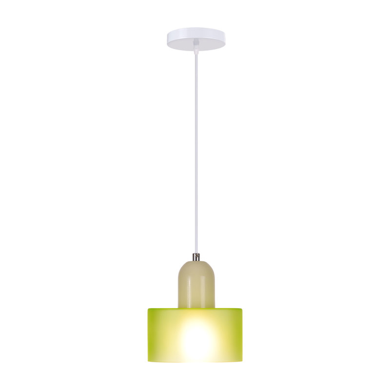 Gorton moderne en verre vert pour îlot de cuisine, Beige / Blanc