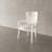 Chevron Wood and Linen Contemporary Armchair-66198180
