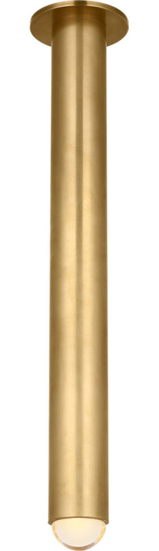 Ebell Flush Mount, Natural Brass, 24" H x 4.5" W x 4.5" D