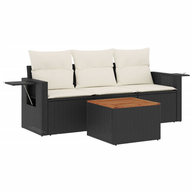 Vidaxl Garden Sofa Set Black
