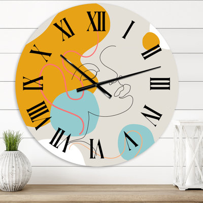 Horloge murale moderne à une ligne