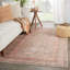Machine Washable Zolotas Oriental Rust/Brown/Gray Area Rug-2003644820