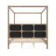 Lit plateforme à baldaquin en bois avec tête de lit tapissier, aucun sommier nécessaire-129599305-129599308