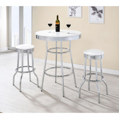 Table de bar ronde 3 pièces Midge