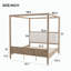 Très grand lit plateforme à baldaquin en bois avec tête de lit tapissier-1907845091-1907845102