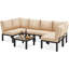 6 - Person Sectional Seating Group with Cushions-1118227291