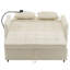 Canapé-lit 56,9 po avec canapé-lit escamotable avec dossier réversible, poches latérales, 2 ports USB et support pour téléphone dans le salon-1051620481