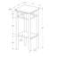 Table d'appoint carrée en métal noir. Conception moderne pour chambre. Piètement. Table d'appoint polyvalente avec rangement pour salon. Rangement stratifié. Chambre et maison. Construction. Maison