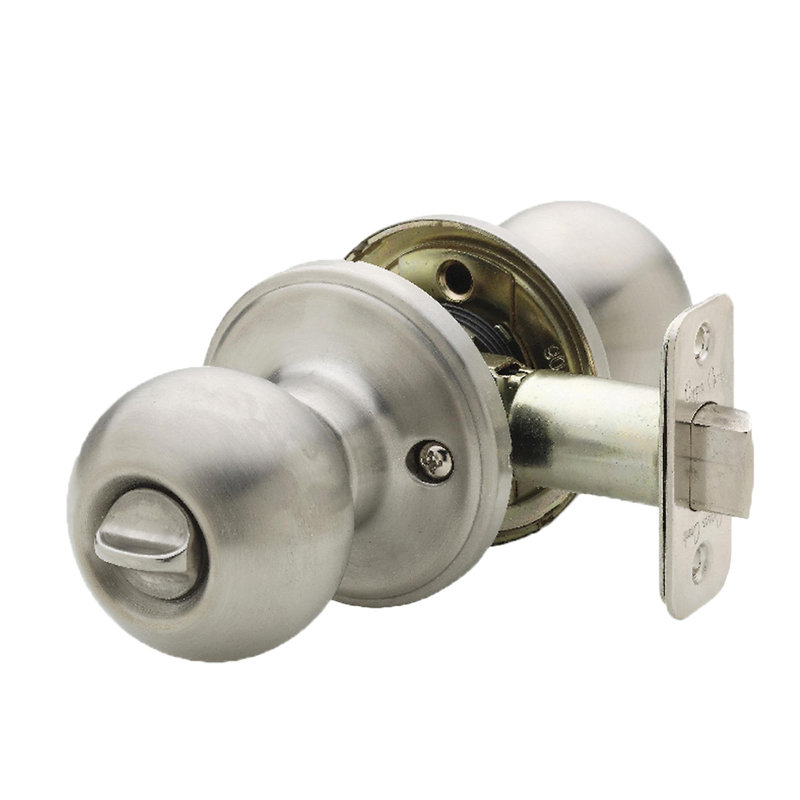 Bouton de porte d’intimité ball, Acier inoxydable satiné
