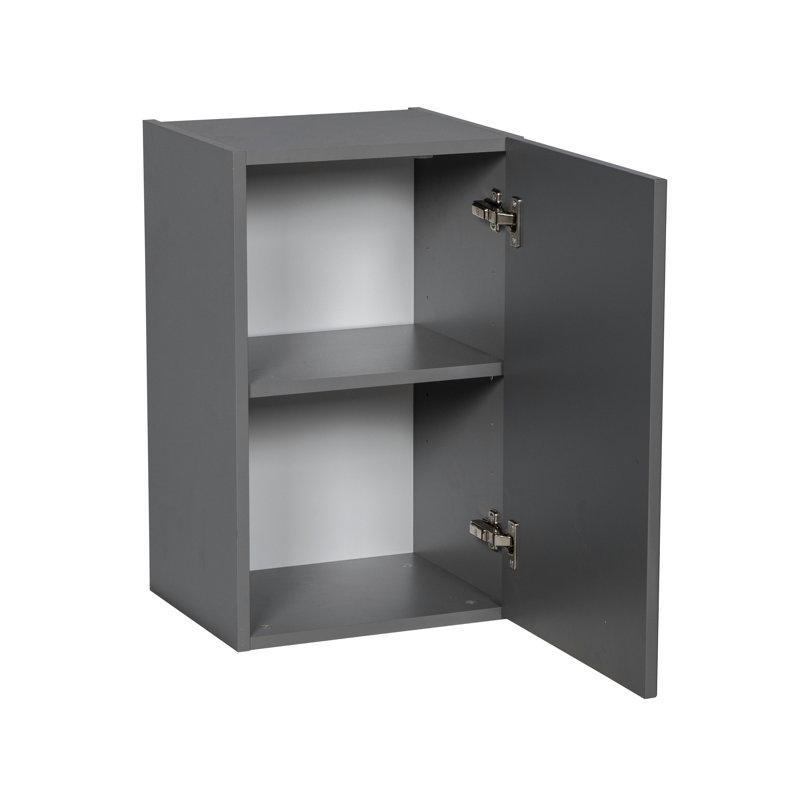 Armoire murale standard à panneau de particules l 24 po prête à assembler, H 24 po x l 24 po, Gris lustré