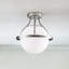 Plafonnier semi-encastré sphère en verre givré 1 lumière l 11,2 po -1373463278