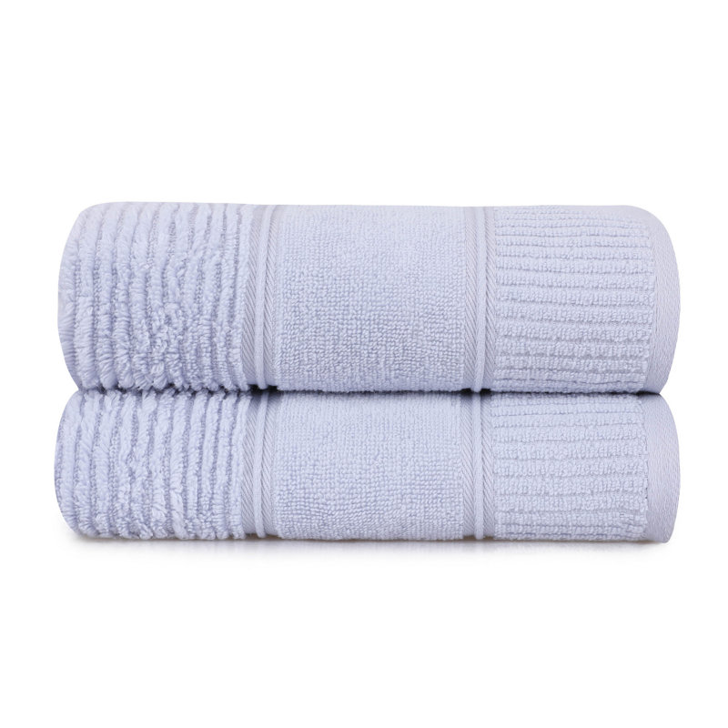 Premium Hand Towel Set, Light Blue, 19.7 x 35.4 inches | 100% Microcotton, 15.9 oz/sq yd | Machine Washable at 104°F, Ultra-Soft & Absorbent, Perfect for Bathroom & Spa Use, Luxurious Comfort