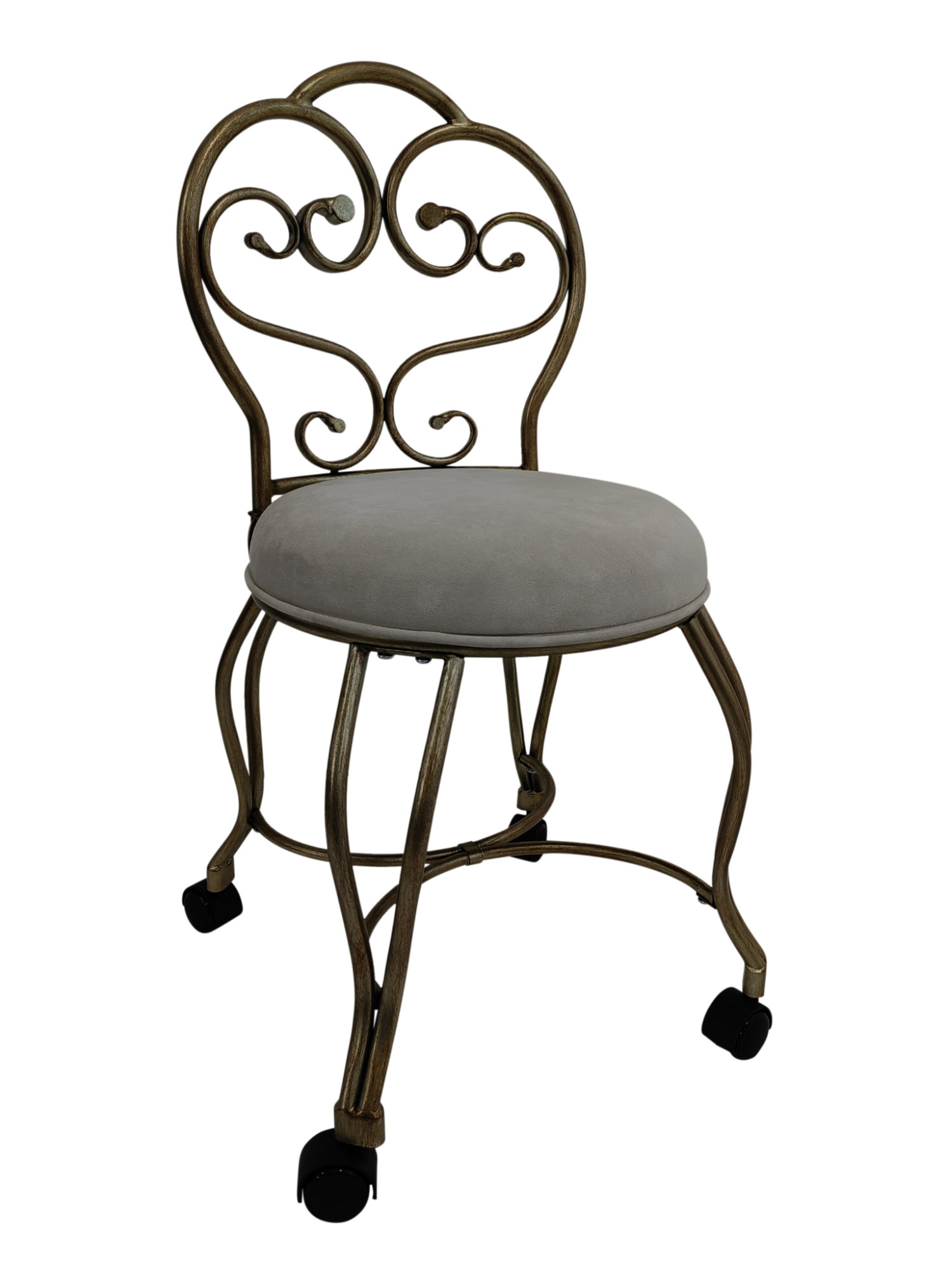 Alcott Hill® Victorian Vanity Stool with Back & Reviews | Wayfair