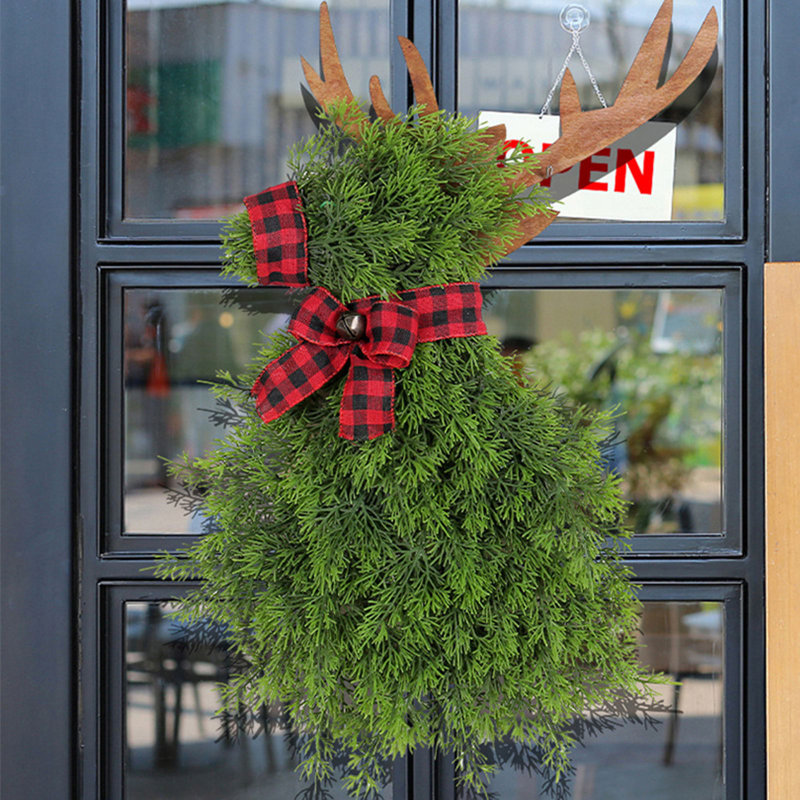 Décoration de Noël porte de Noël en élan