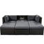 Lit de jour pour patio avec table pliante inclinable pour meubles-1052113352