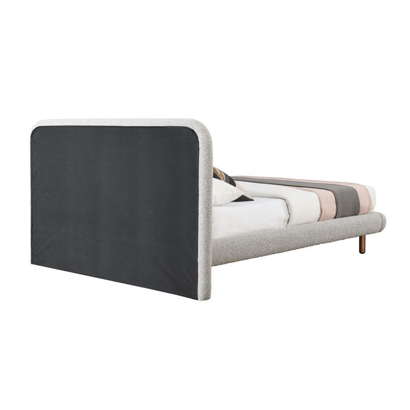 Lit plateforme tapissier Cleo, Grand