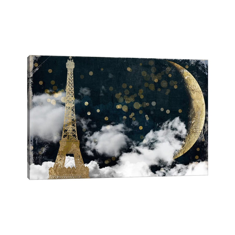 Cloud Cities Paris by Color Bakery - Wrapped Canvas Painting, 101.6 cm H x 66.04 cm W x 3.175 cm D