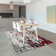 Rectangle Abstract Machine Woven Polypropylene Area Rug in Red/White