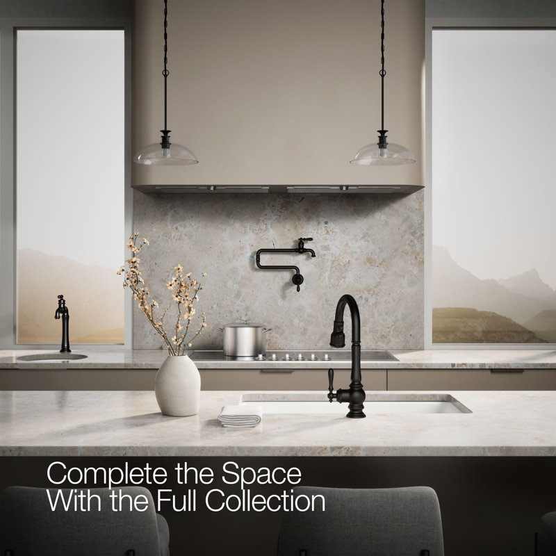Artifacts® Pull Down Bar Faucet with Accessories, Matte Black
