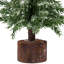 Sapin de Noël givré givré avec base en jute