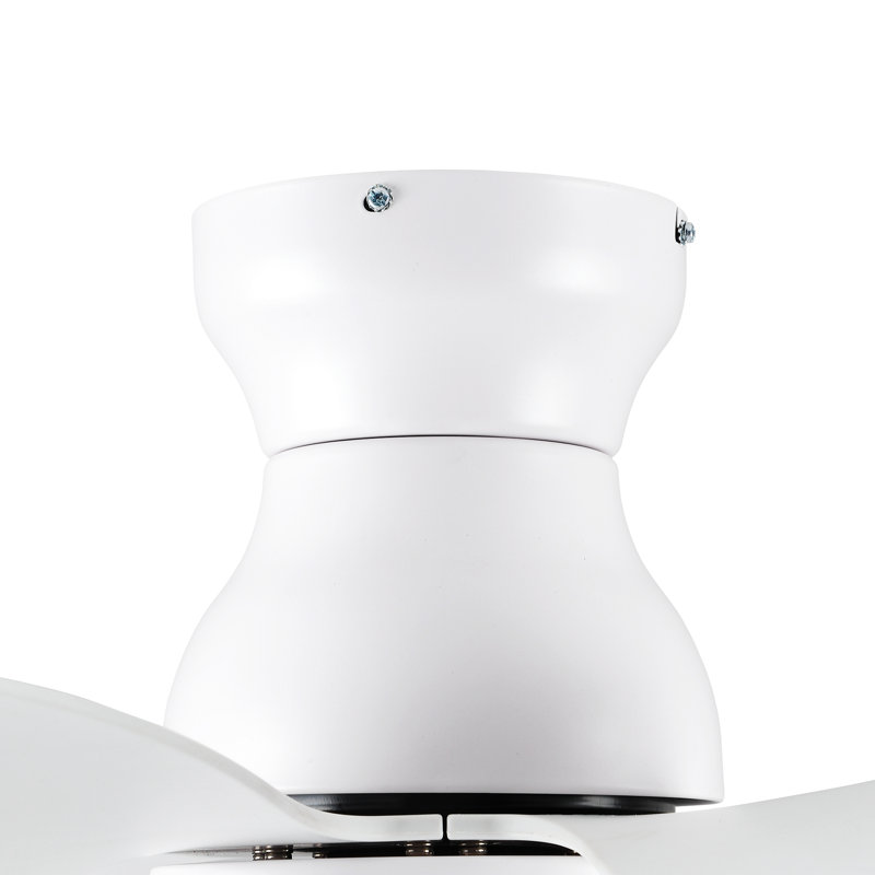 Ventilateur de plafond 29,96 po avec télécommande et ensemble d'éclairage inclus, Blanc