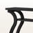 Donahue 2-Shelves Black Finish Entryway Curved Accent Table, 31.76" H X 46.96" W X 11.37" D