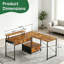 L-Shaped Metal Base Computer Desk