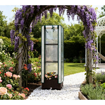 Boîte à plante d'extérieur avec treillis de soutien, housse en PE et contrôle de l'eau intégré, conception légère pour le placement sur les balcons, supporte les plantes grimpantes portatives avec treillis,