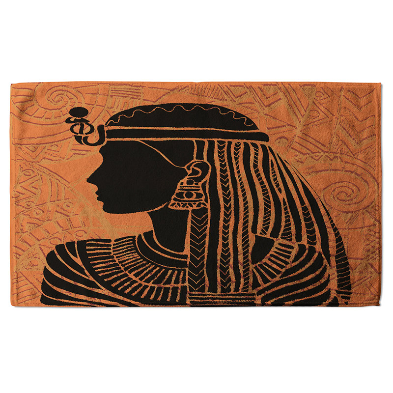 Neille Polyester Shower Curtain Set, Orange