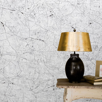 Wye Perfecto 2 Crackle Texture Wallpaper, 10.05M X 53Cm, Pink Grey