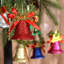 Cloches de Noël, décorations en plastique, poudre colorée étalée de 5 cm, 6 pendentifs d'arbre de Noël, petits accessoires, pendentifs