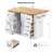 56 Inch Kitchen Island with Drop Leaf, Power Outlet, Shelves, and Drawers, Perfect for Modern Kitchens and Dining Rooms-195874387