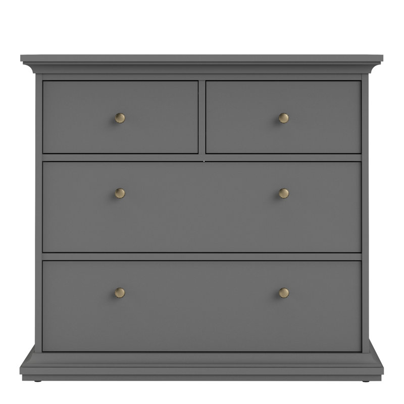 Woodburn 4 - Drawer Chest of Drawers, Matte Grey