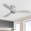 132CM Solid Wood 3-Blade Propeller Ceiling Fan with Remote Control-1614356253