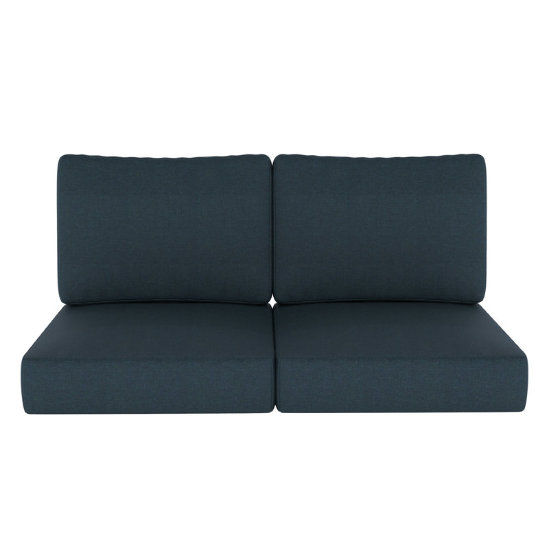 Sunbrella® Outdoor Loveseat Seat / Back Cushion, Sunbrella Play Lagoon