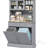 68" Gray Kitchen Pantry Storage With Charging Element. Freestanding Cabinet Glass Doors & Adjustable Shelf. Versatile In Function. 2 Tilt Out Trash Cabinets. Built-In Ac Outlets And Ports. Spacious