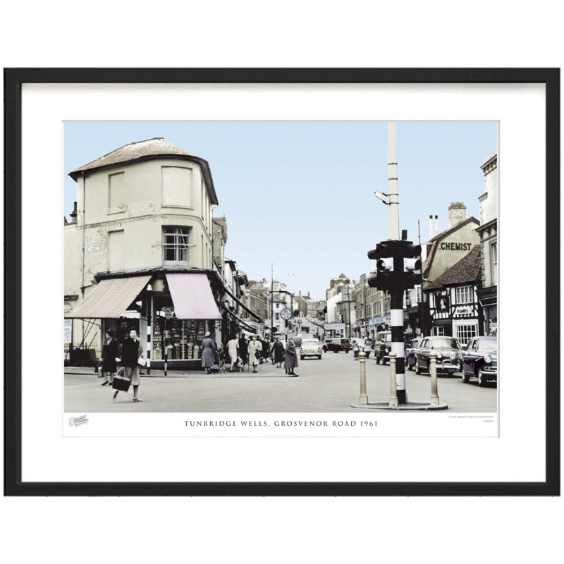 Tunbridge Wells, Grosvenor Road 1961 by Francis Frith - Single Picture Frame Print, 40cm H x 50cm W x 2.3cm D