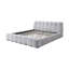 Très grand lit oriental en chenille grise avec cadre durable et revêtement luxueux, parfait pour les chambres modernes et élégantes-1540912983