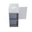 Meuble-lavabo à fixation murale 21,6 po avec lavabo en céramique, porte à fermeture en douceur, tablette gauche flottante, assemblage requis, gris