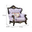 Fauteuil de salon européen en cuir luxueux