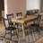 Modern Farmhouse Dining Set - Reclaimed Pine Table & Rubberwood Chairs - Rustic Industrial-115421093-115421098-115421094