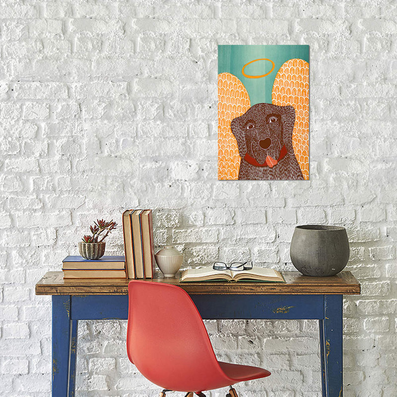 Angel Dog Choc by Stephen Huneck - Wrapped Canvas Painting, 66.04 cm H x 45.72 cm W x 1.91 cm D