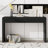 TREXM Rustic Console Table With 3 Fluted Drawers  Solid Wood Veneer Entryway Table Featuring Natural Wood Grain For Living Room, Hallway (Black)-124923139